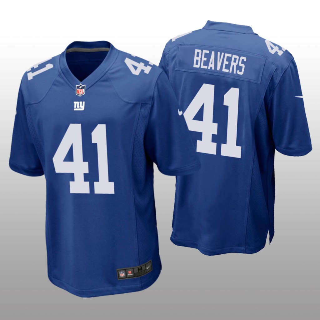 New York Giants Darrian Beavers Royal Jersey Game - Men's