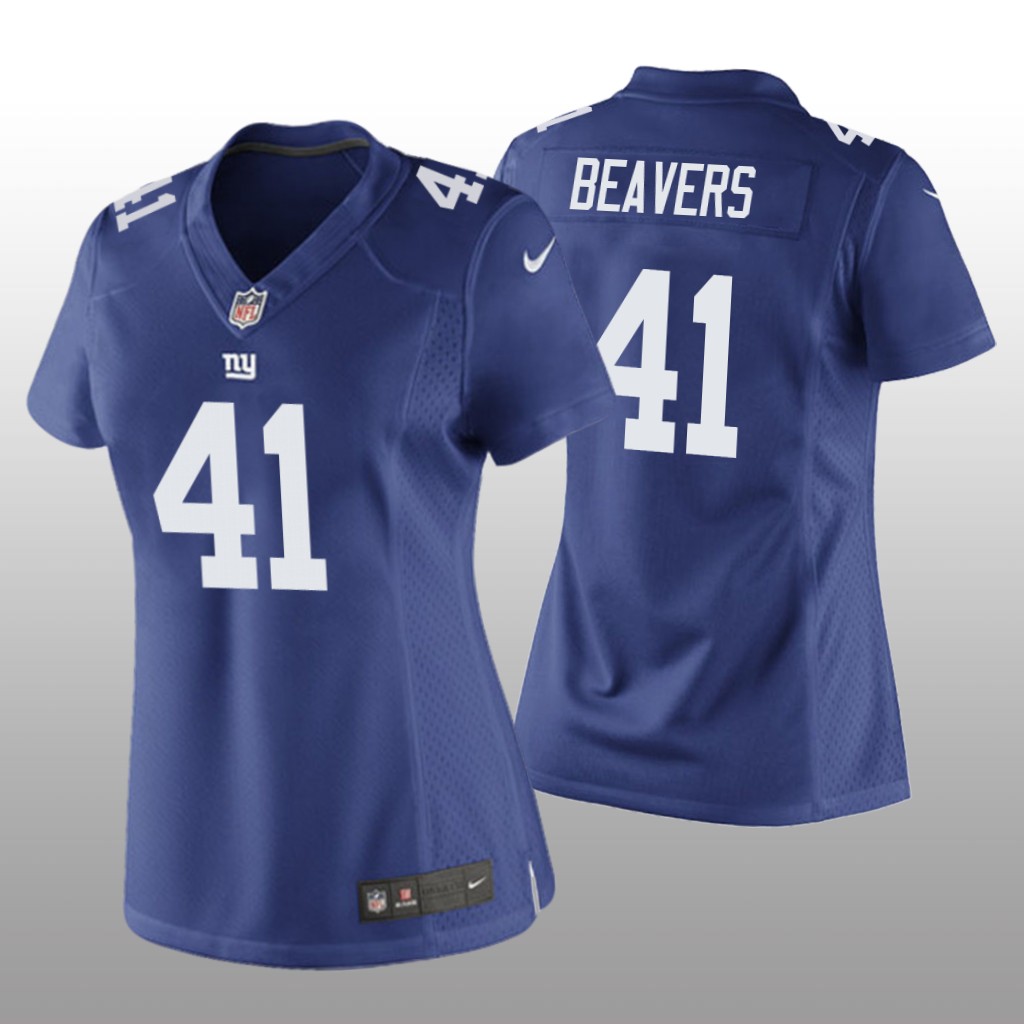 New York Giants Darrian Beavers Royal Jersey Game - Women's