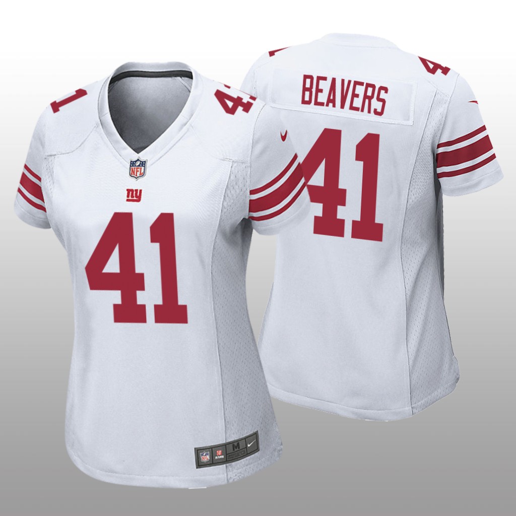 New York Giants Darrian Beavers White Jersey Game - Women's