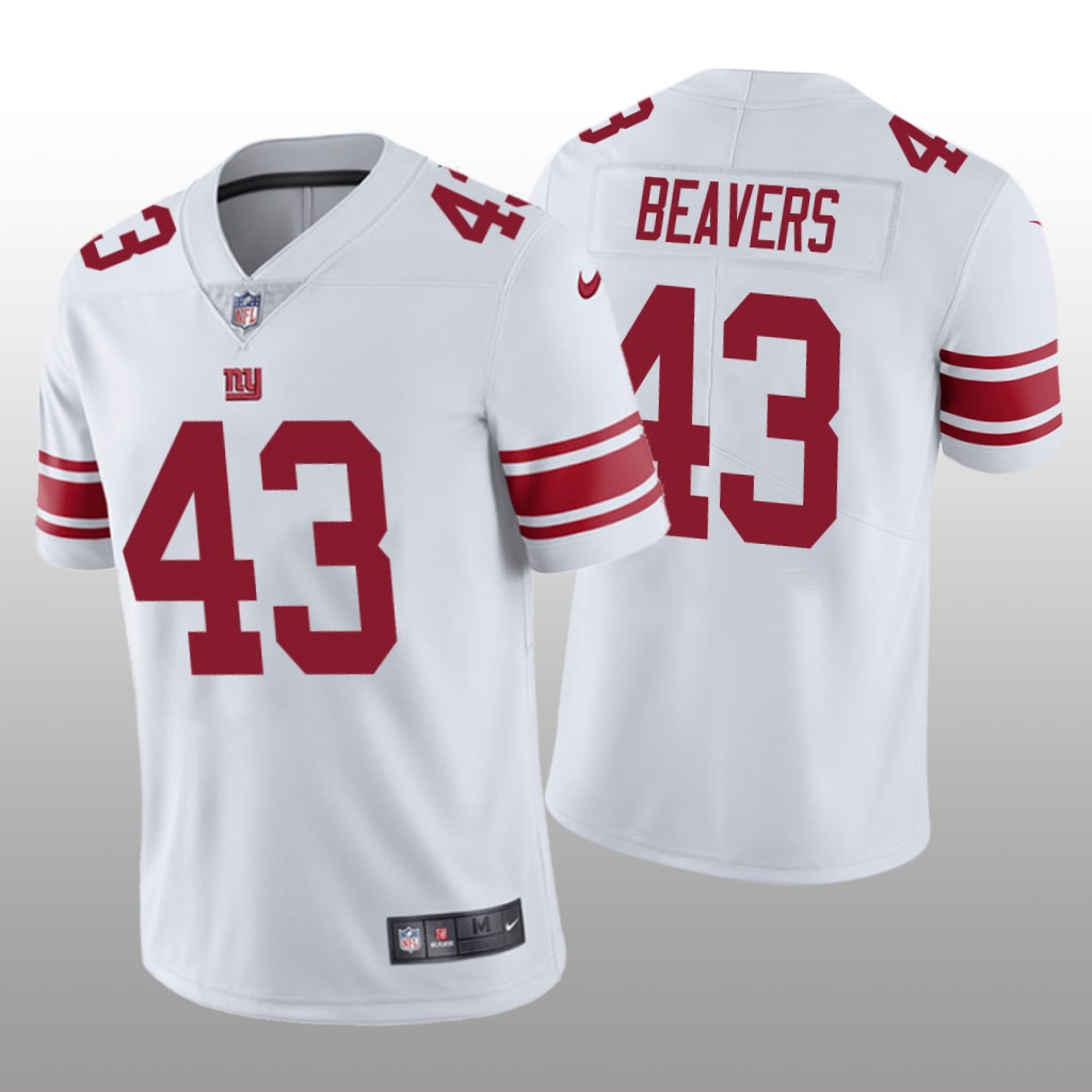 New York Giants Darrian Beavers White Jersey Vapor Limited - Men's