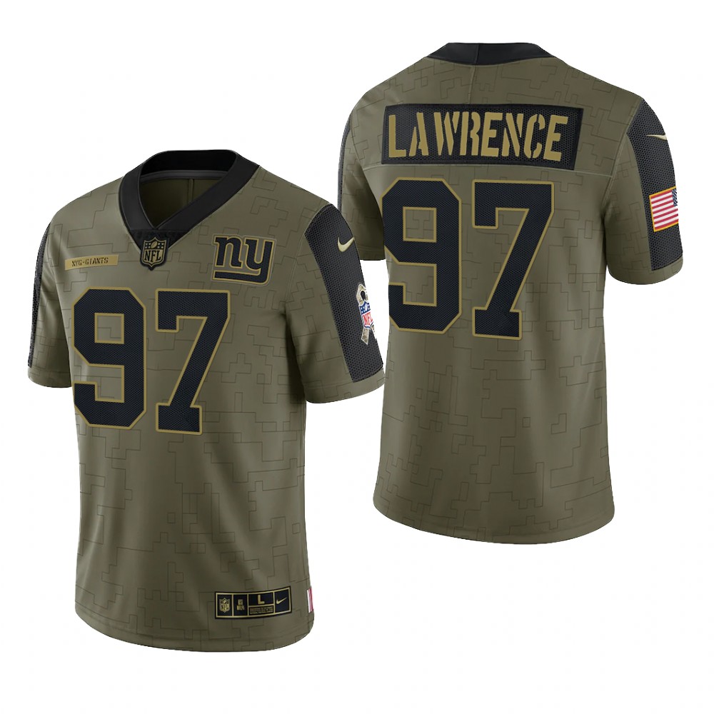 New York Giants Dexter Lawrence Olive Limited Jersey 2021 Salute To Service - Men's