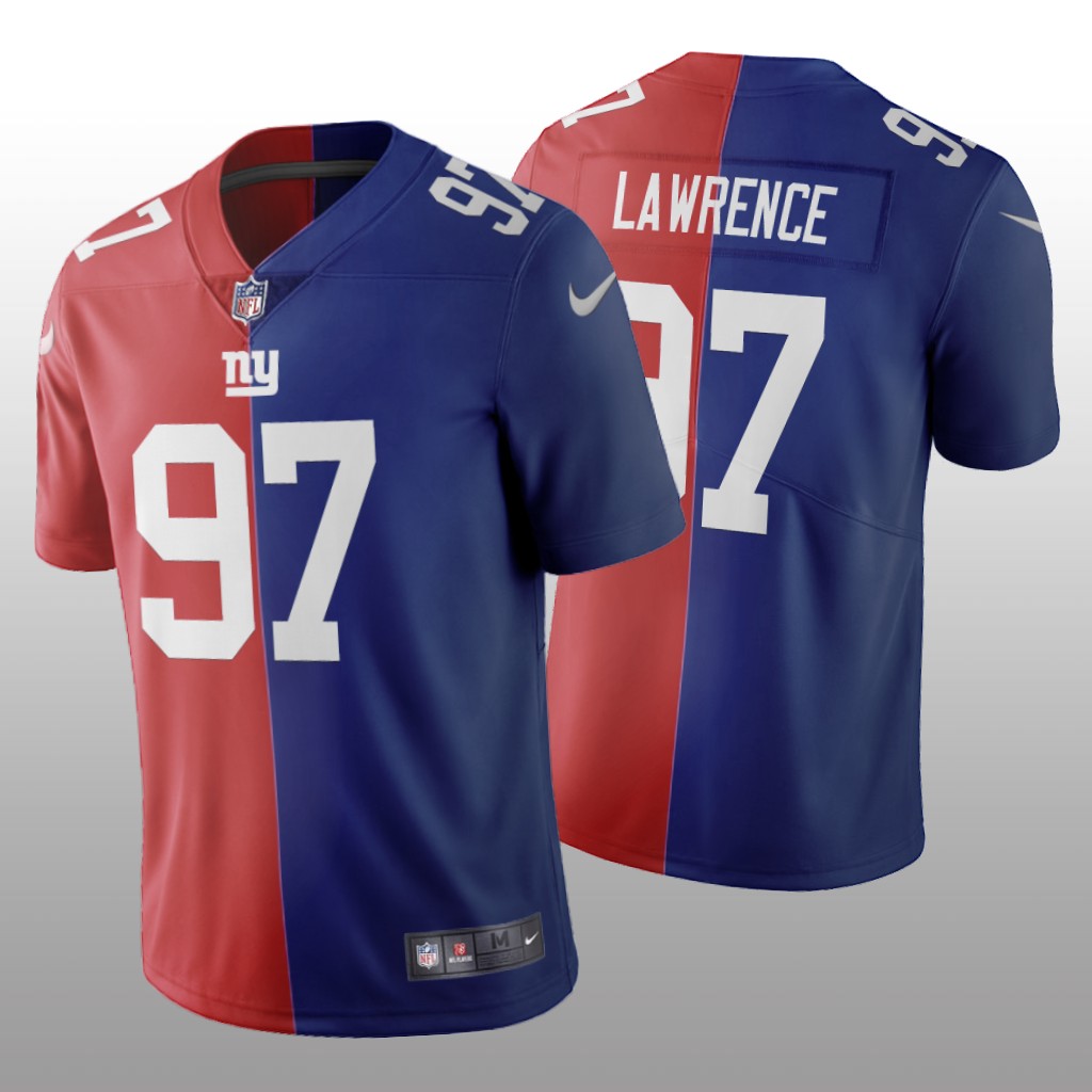 New York Giants Dexter Lawrence Red Royal Vapor Limited Split Jersey Two Tone - Men's