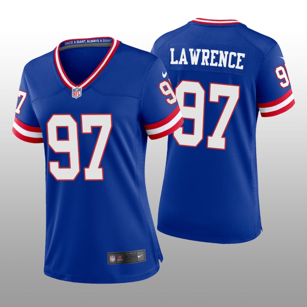 New York Giants Dexter Lawrence Royal Jersey Classic Game - Women's