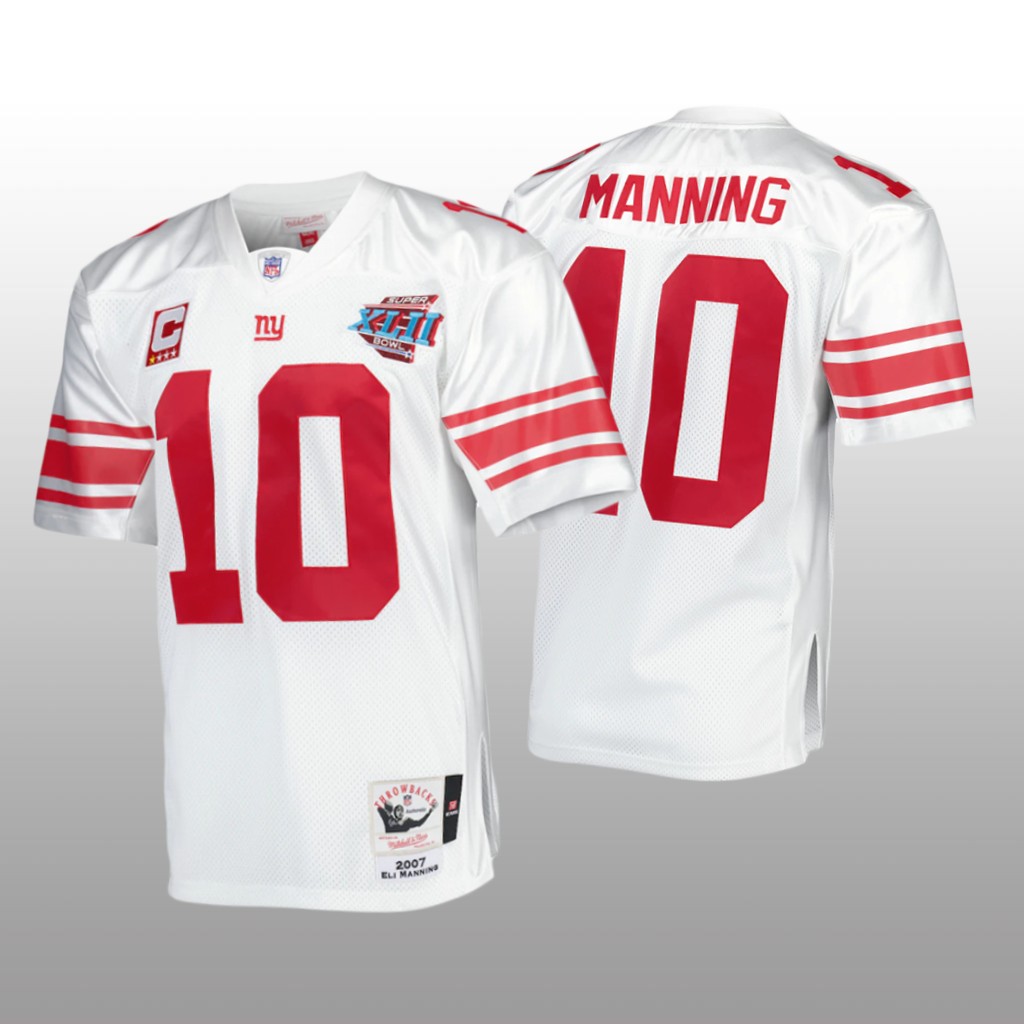 New York Giants Eli Manning White Super Bowl XLII - Men's
