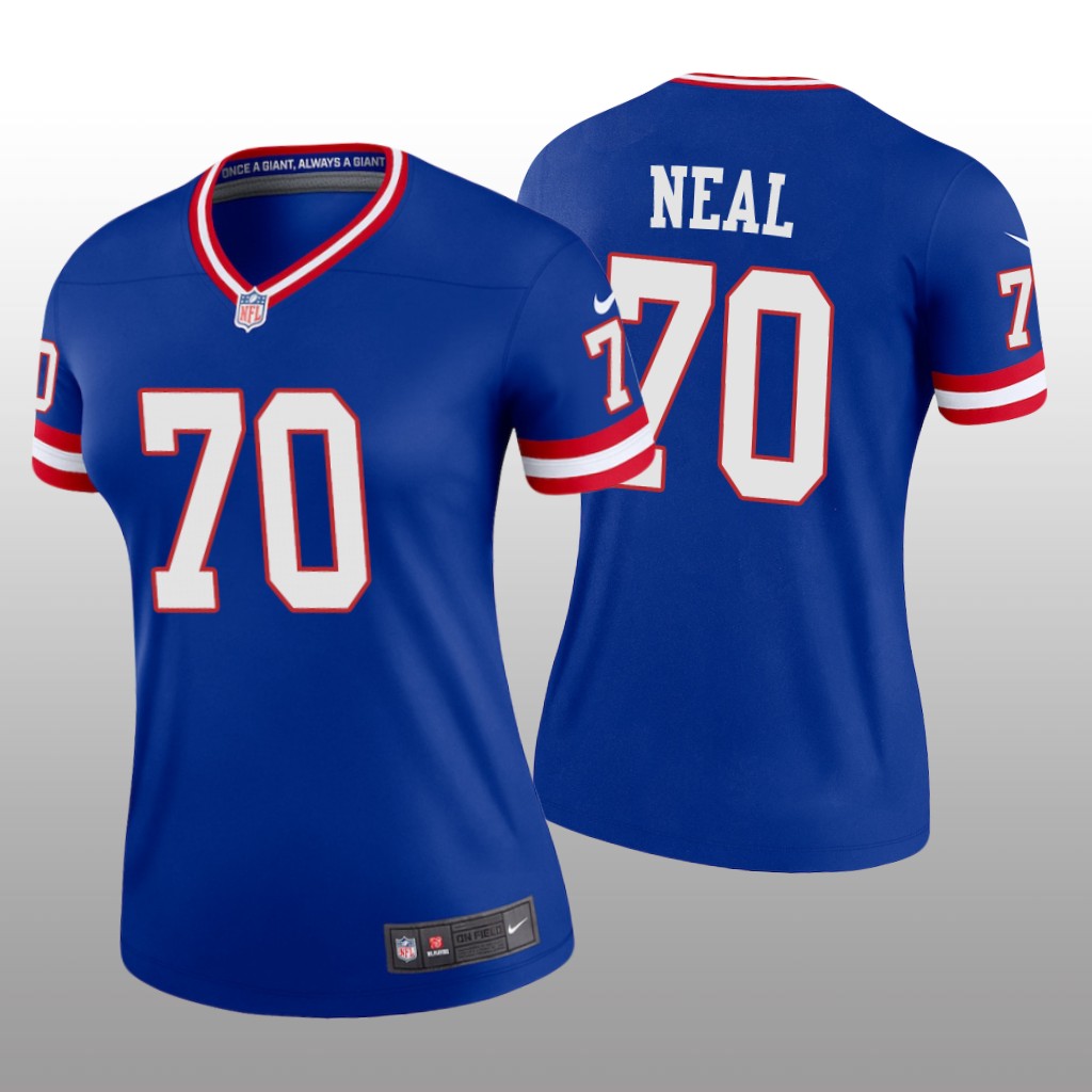 New York Giants Evan Neal Royal Jersey Classic Legend - Women's