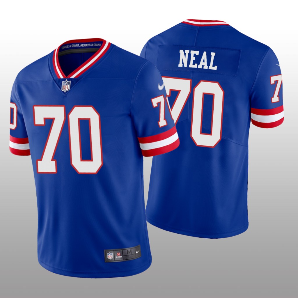 New York Giants Evan Neal Royal Jersey Vapor Limited - Men's