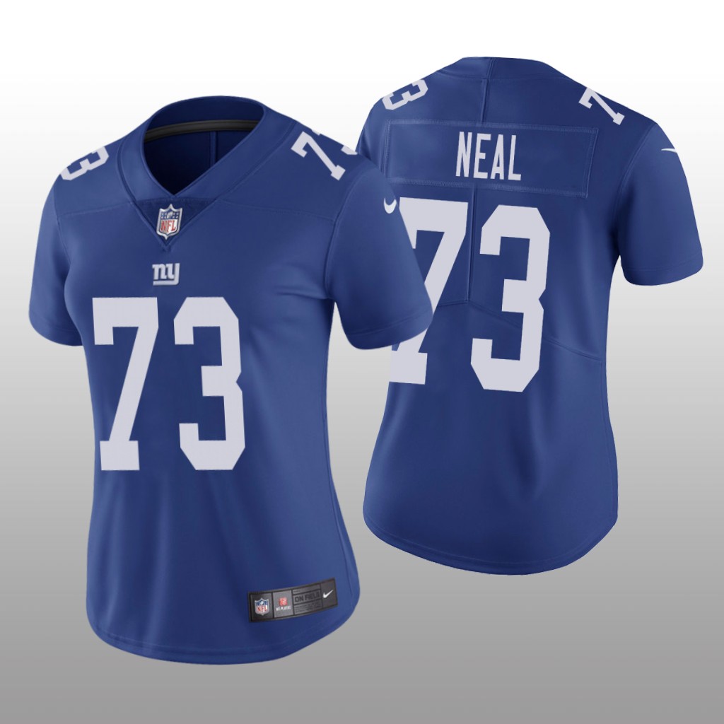 New York Giants Evan Neal Royal Jersey Vapor Limited - Women's