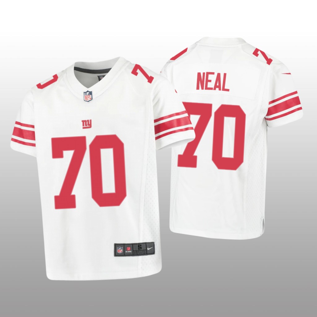 New York Giants Evan Neal White Jersey Game - Youth