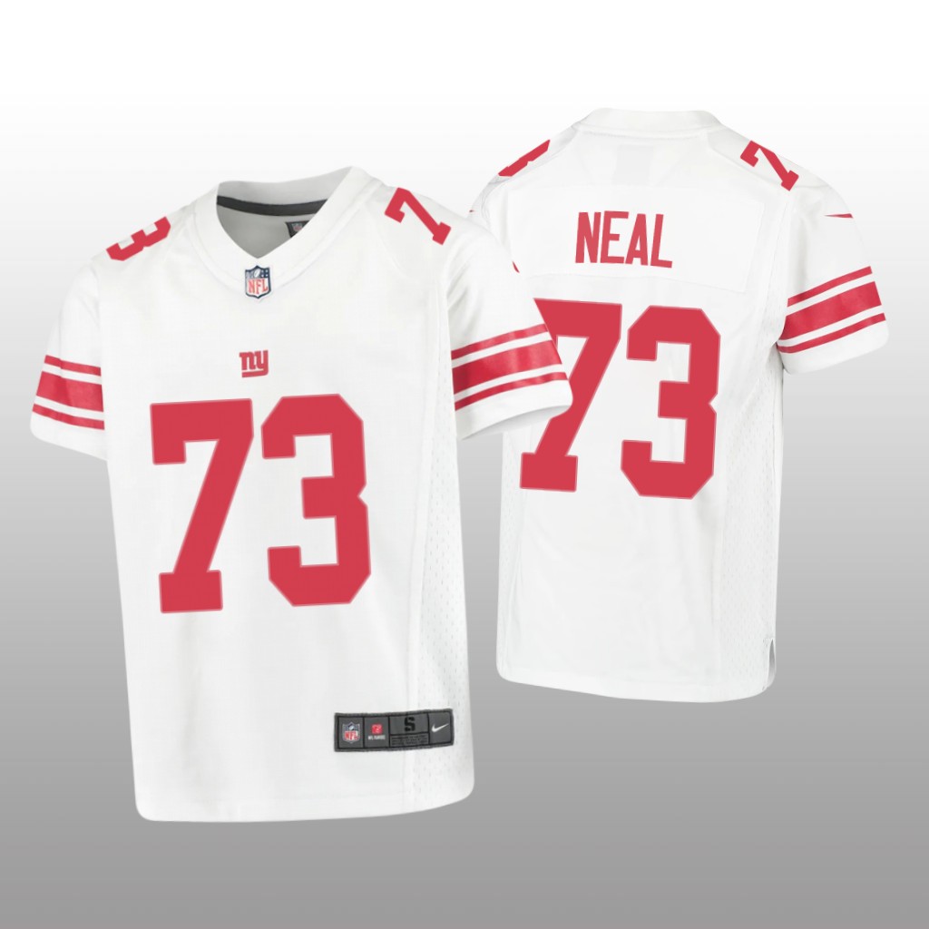 New York Giants Evan Neal White Jersey Game - Youth