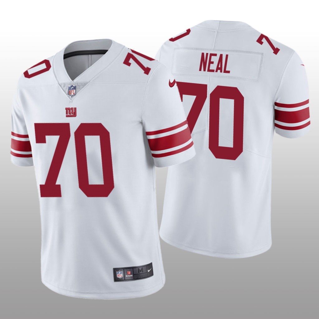 New York Giants Evan Neal White Jersey Vapor Limited - Men's