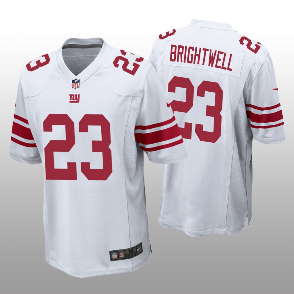New York Giants Gary Brightwell White Jersey Game - Men's