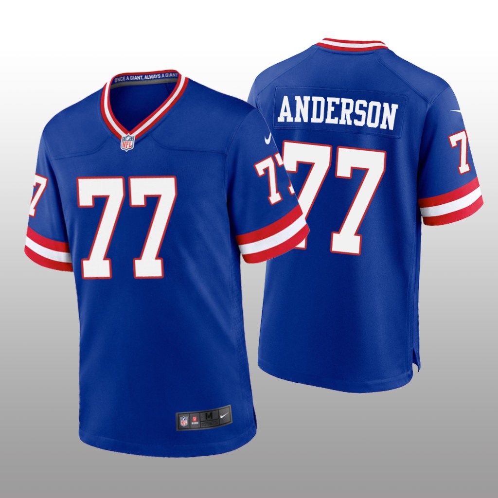 New York Giants Jack Anderson Royal Jersey Classic Game - Men's
