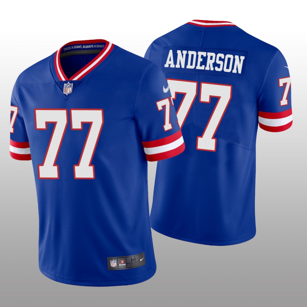 New York Giants Jack Anderson Royal Jersey Classic Vapor Limited - Men's