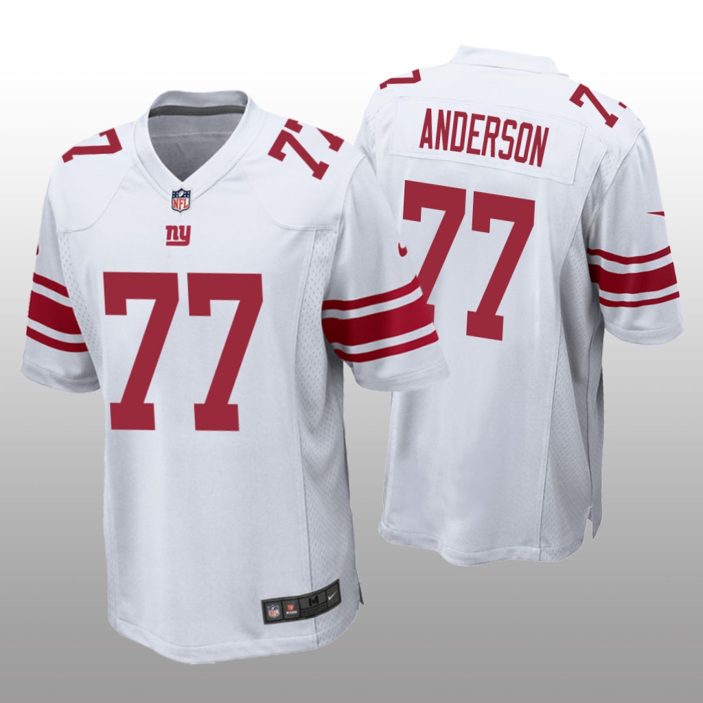 New York Giants Jack Anderson White Jersey Game - Men's