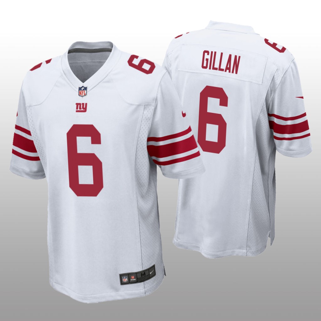 New York Giants Jamie Gillan White Jersey Game - Men's