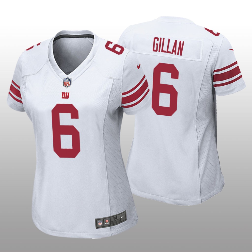 New York Giants Jamie Gillan White Jersey Game - Women's