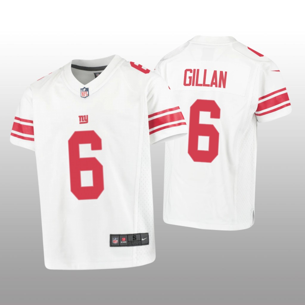 New York Giants Jamie Gillan White Jersey Game - Youth