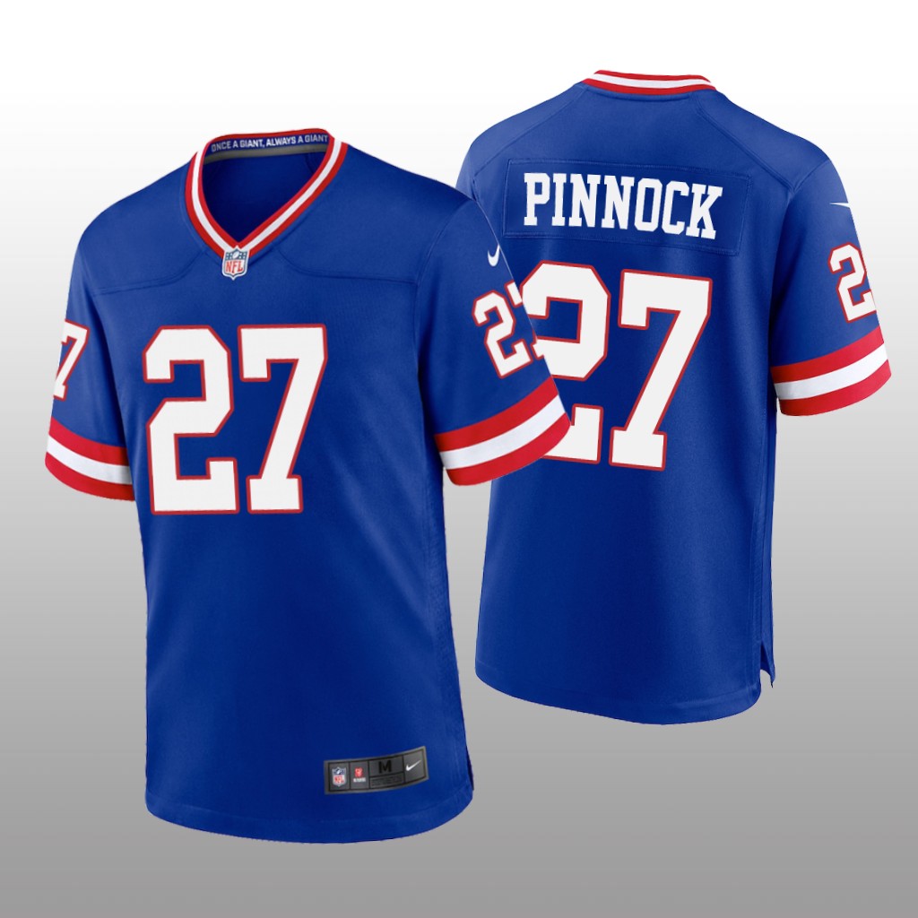 New York Giants Jason Pinnock Royal Jersey Classic Game - Men's