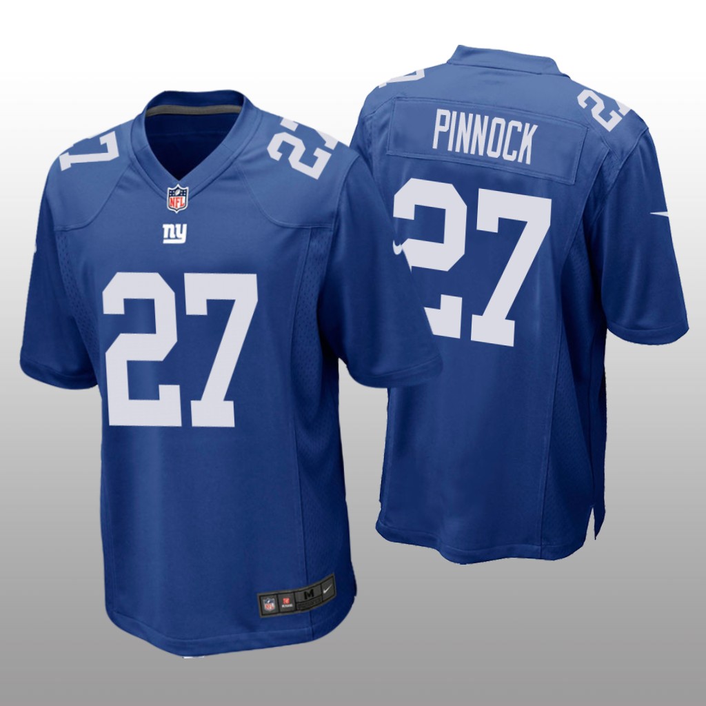 New York Giants Jason Pinnock Royal Jersey Game - Men's