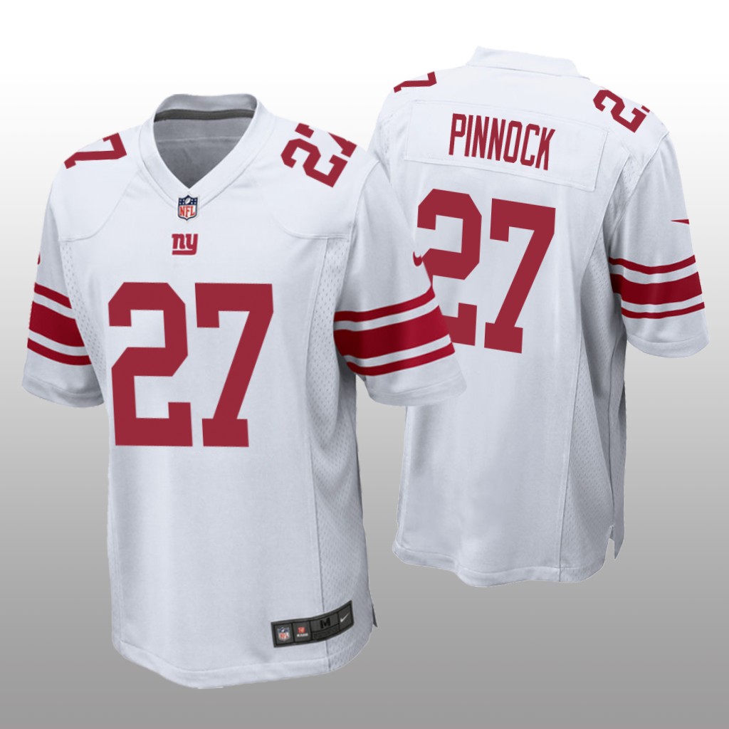New York Giants Jason Pinnock White Jersey Game - Men's