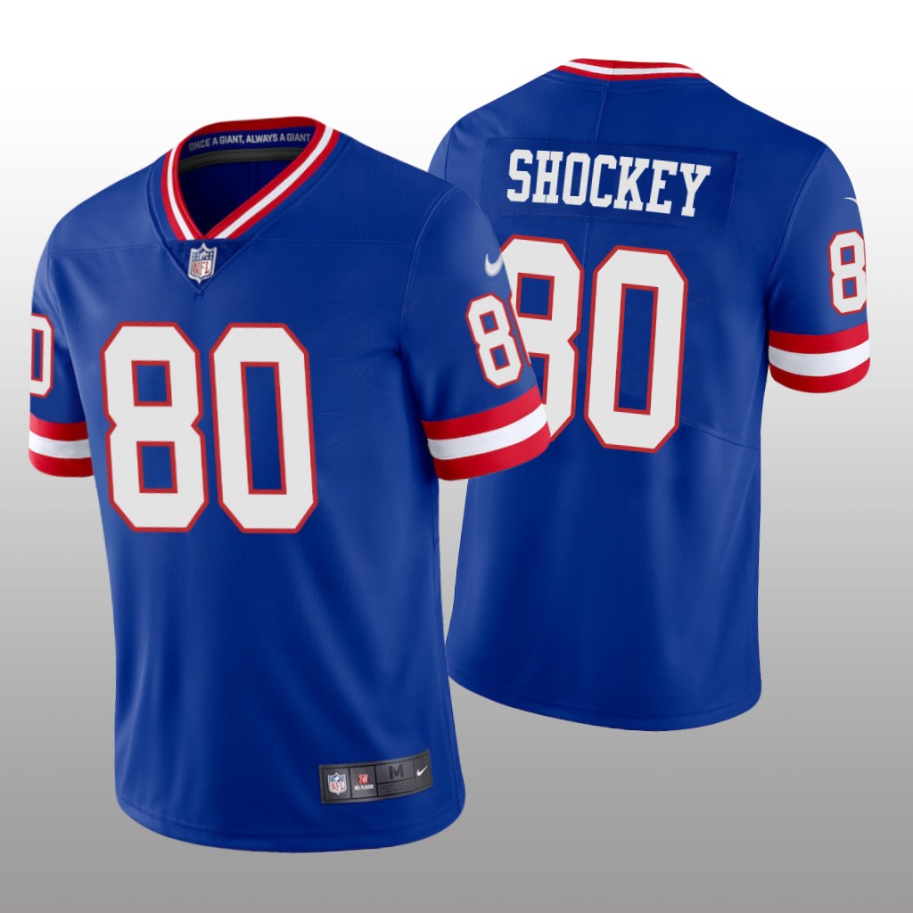 New York Giants Jeremy Shockey Royal Jersey Vapor Limited - Men's