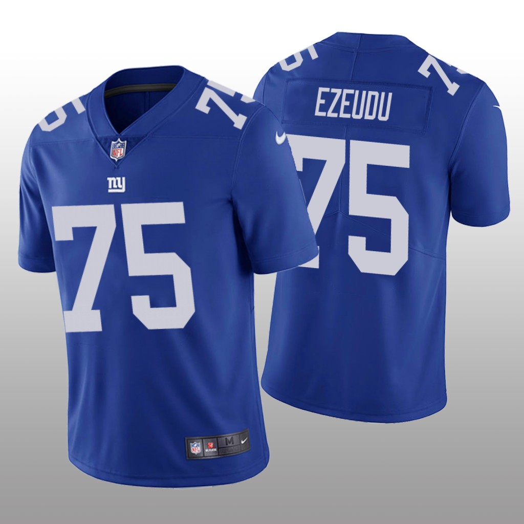 New York Giants Joshua Ezeudu Blue Jersey Vapor Limited - Men's