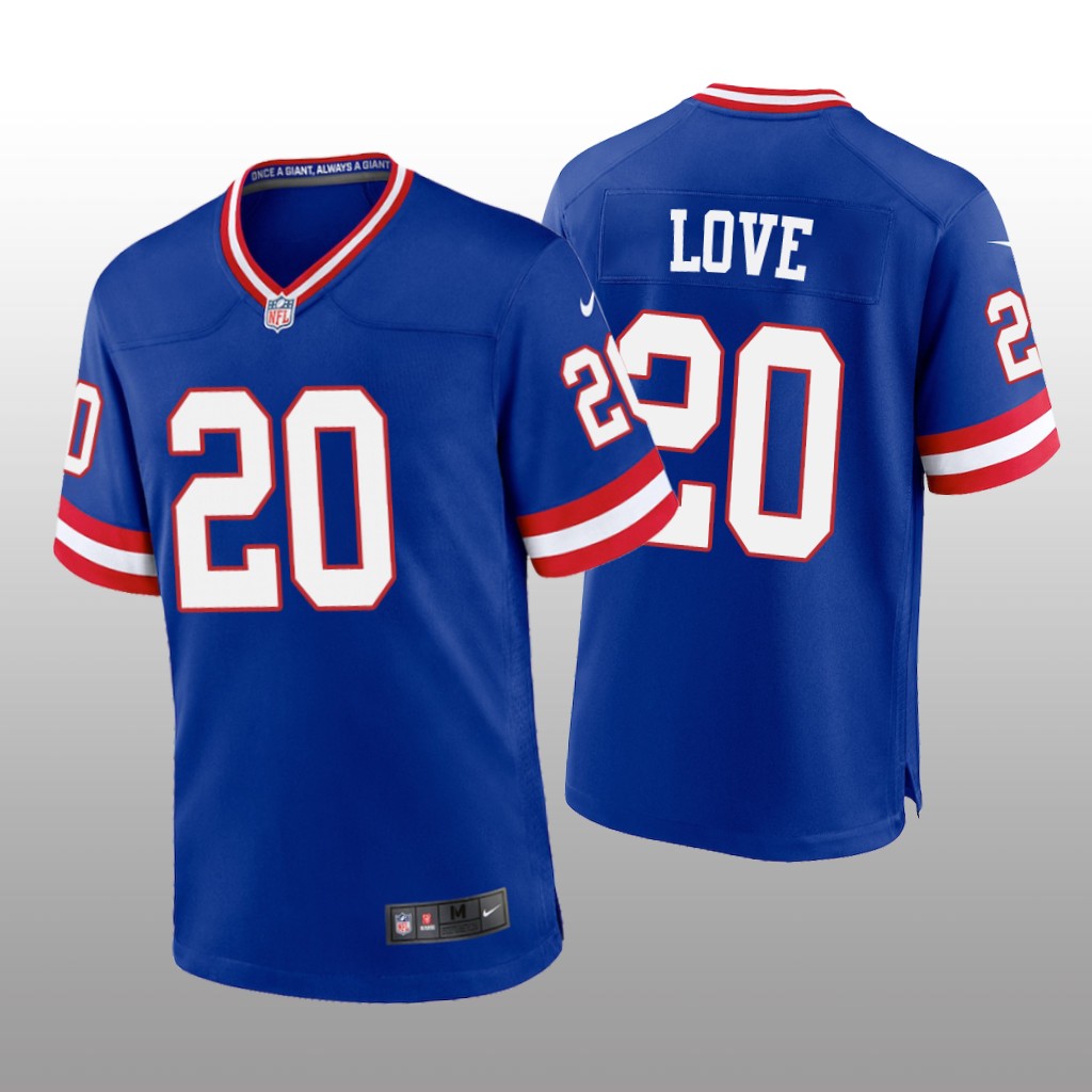 New York Giants Julian Love Royal Jersey Classic Game - Men's