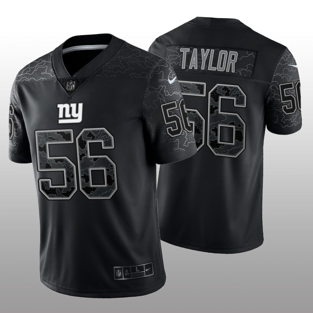 New York Giants Lawrence Taylor Black Jersey Reflective Limited  - Men's