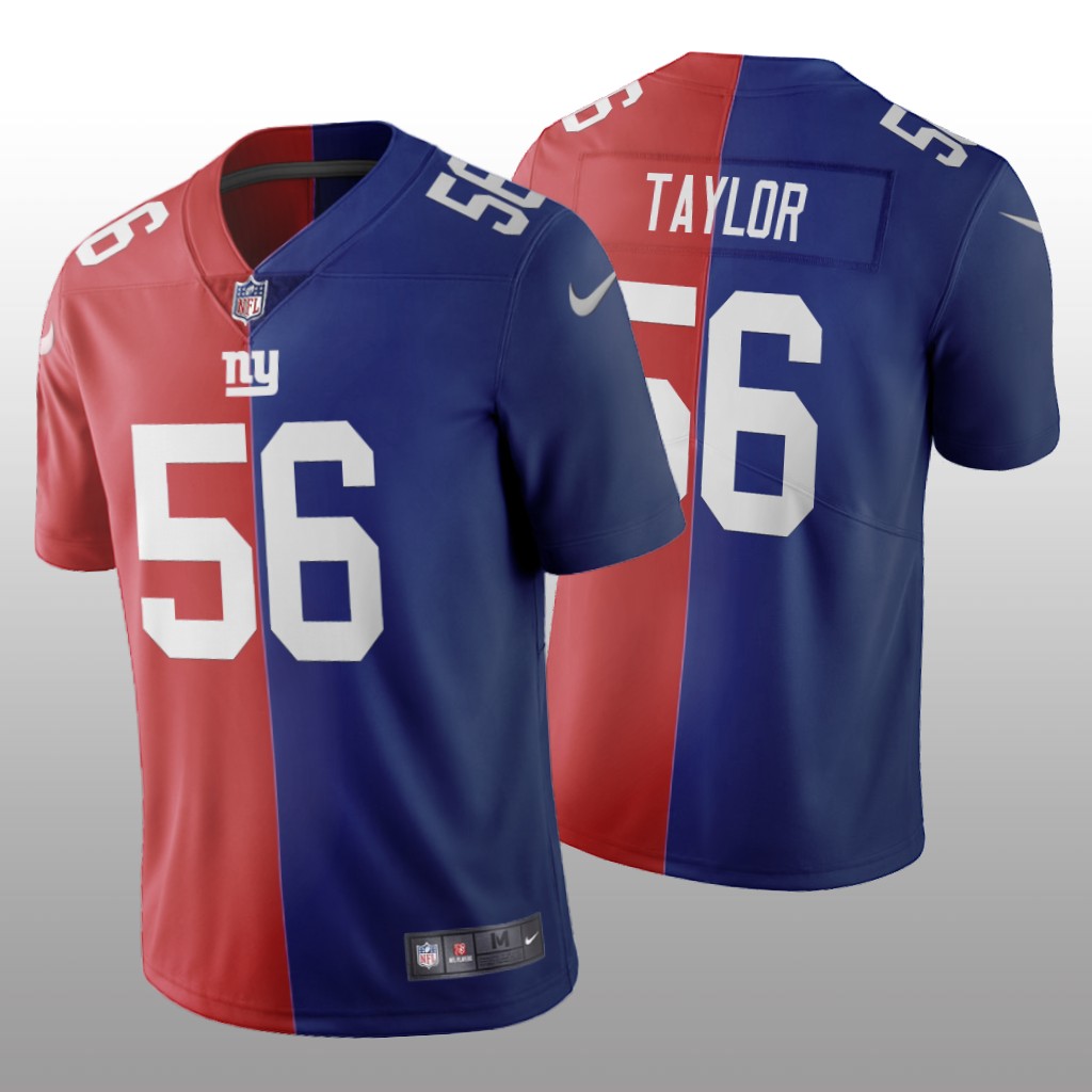 New York Giants Lawrence Taylor Red Royal Vapor Limited Split Jersey Two Tone - Men's