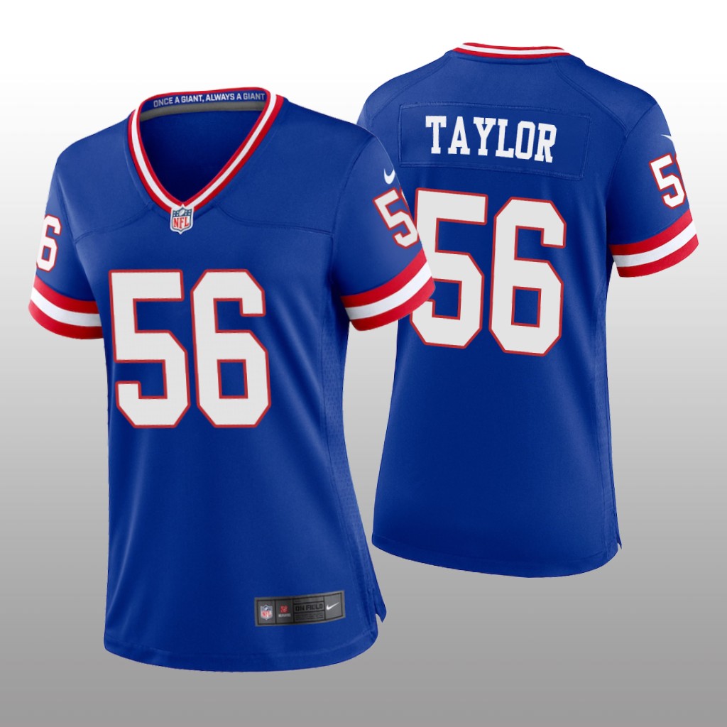 New York Giants Lawrence Taylor Royal Jersey Classic Game - Women's