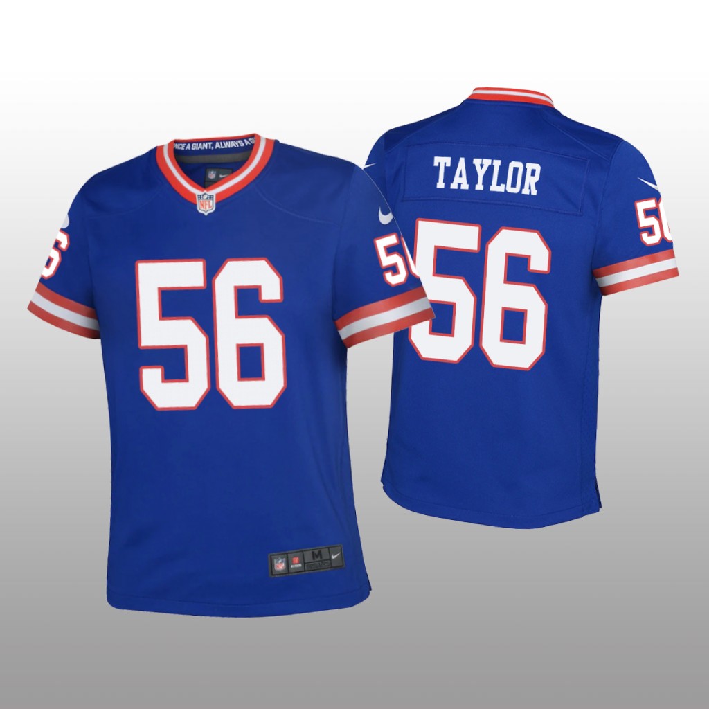 New York Giants Lawrence Taylor Royal Jersey Classic Game - Youth