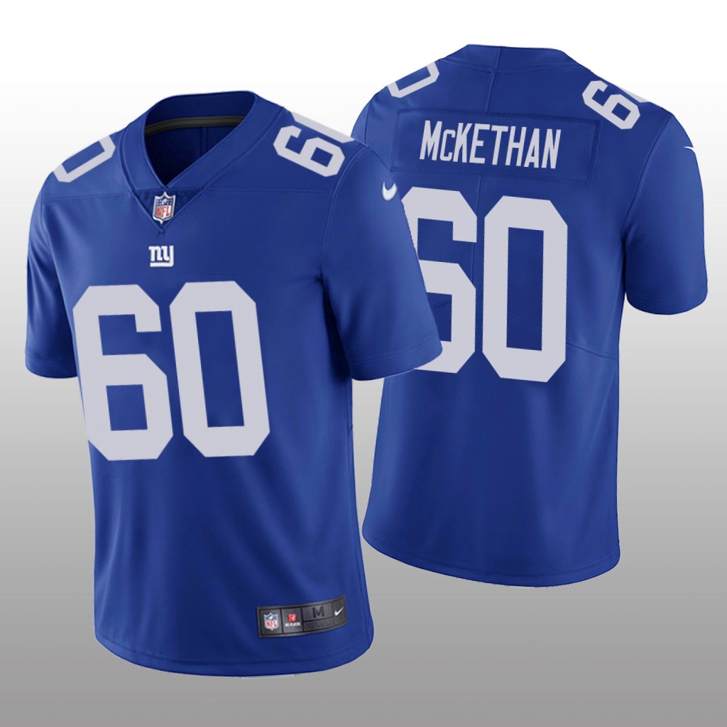 New York Giants Marcus McKethan Blue Jersey Vapor Limited - Men's