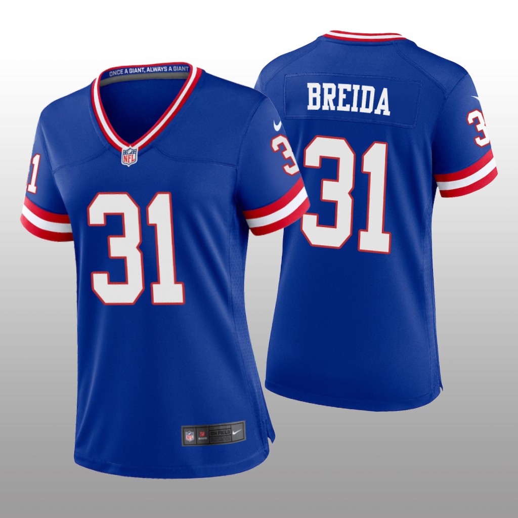 New York Giants Matt Breida Royal Jersey Classic Game - Women's