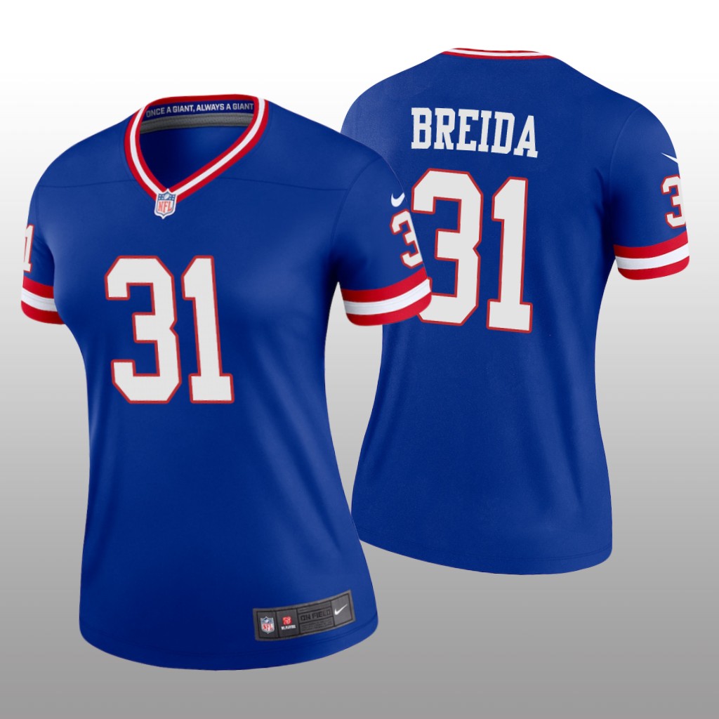 New York Giants Matt Breida Royal Jersey Classic Legend - Women's