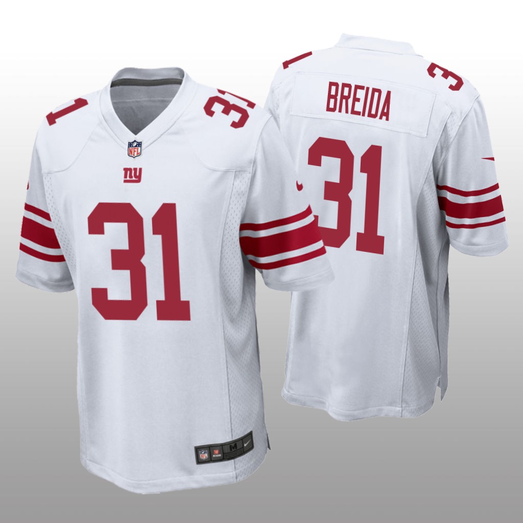 New York Giants Matt Breida White Jersey Game - Men's