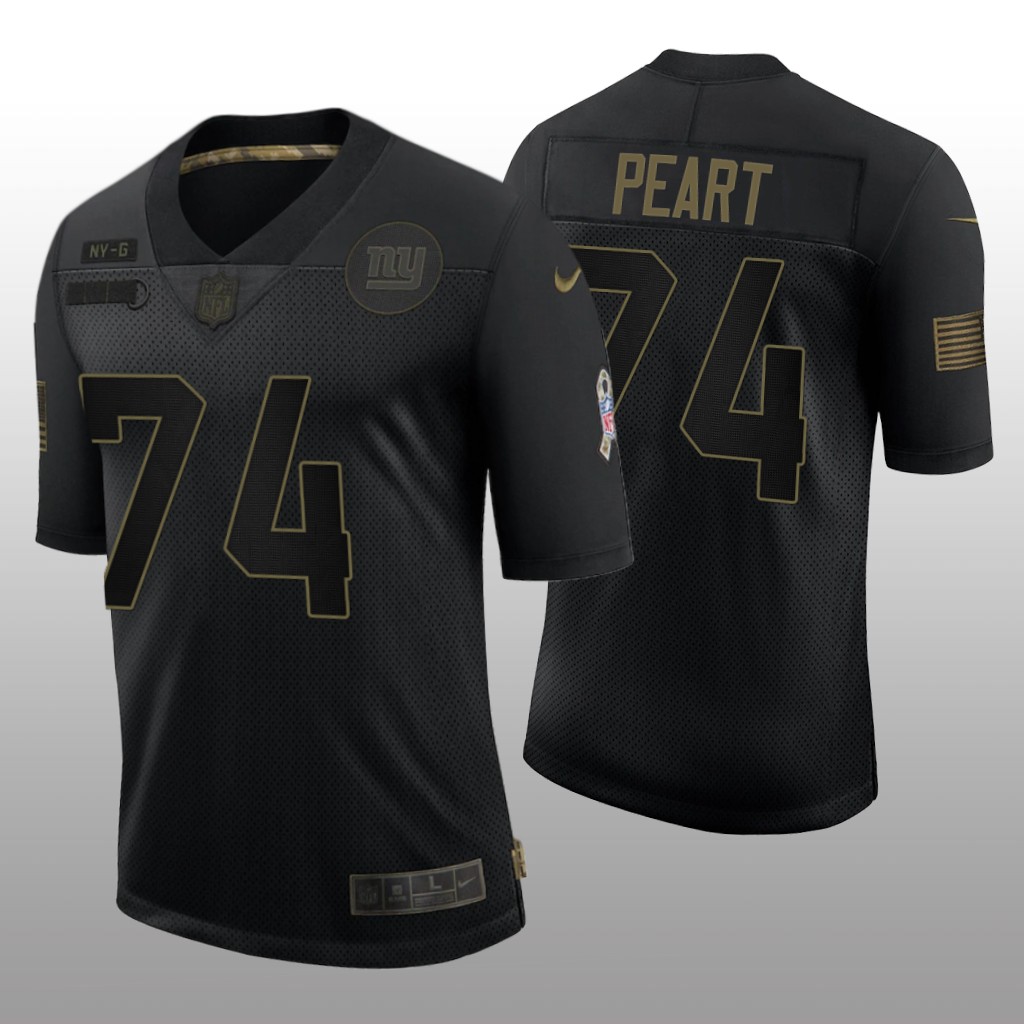 New York Giants Matt Peart Black Limited Jersey 2020 Salute to Service - Men's