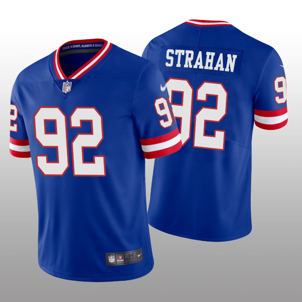 New York Giants Michael Strahan Royal Jersey Vapor Limited - Men's