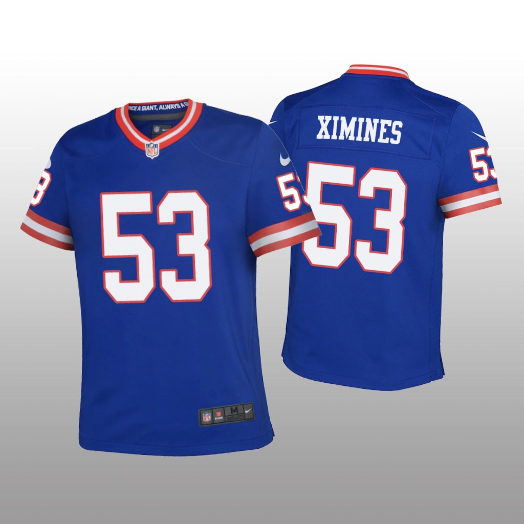 New York Giants Oshane Ximines Royal Jersey Classic Game - Youth