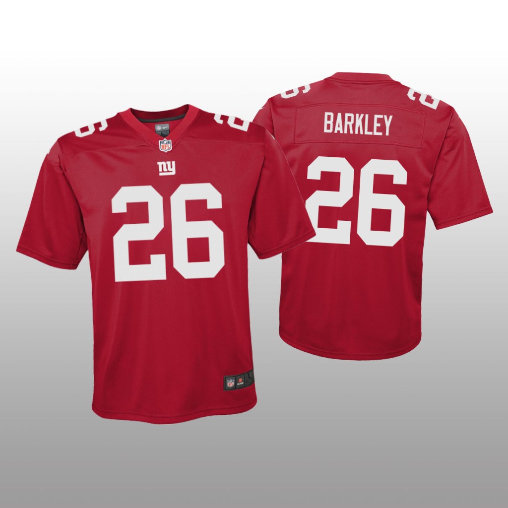 New York Giants Saquon Barkley Red Jersey Inverted Game - Youth