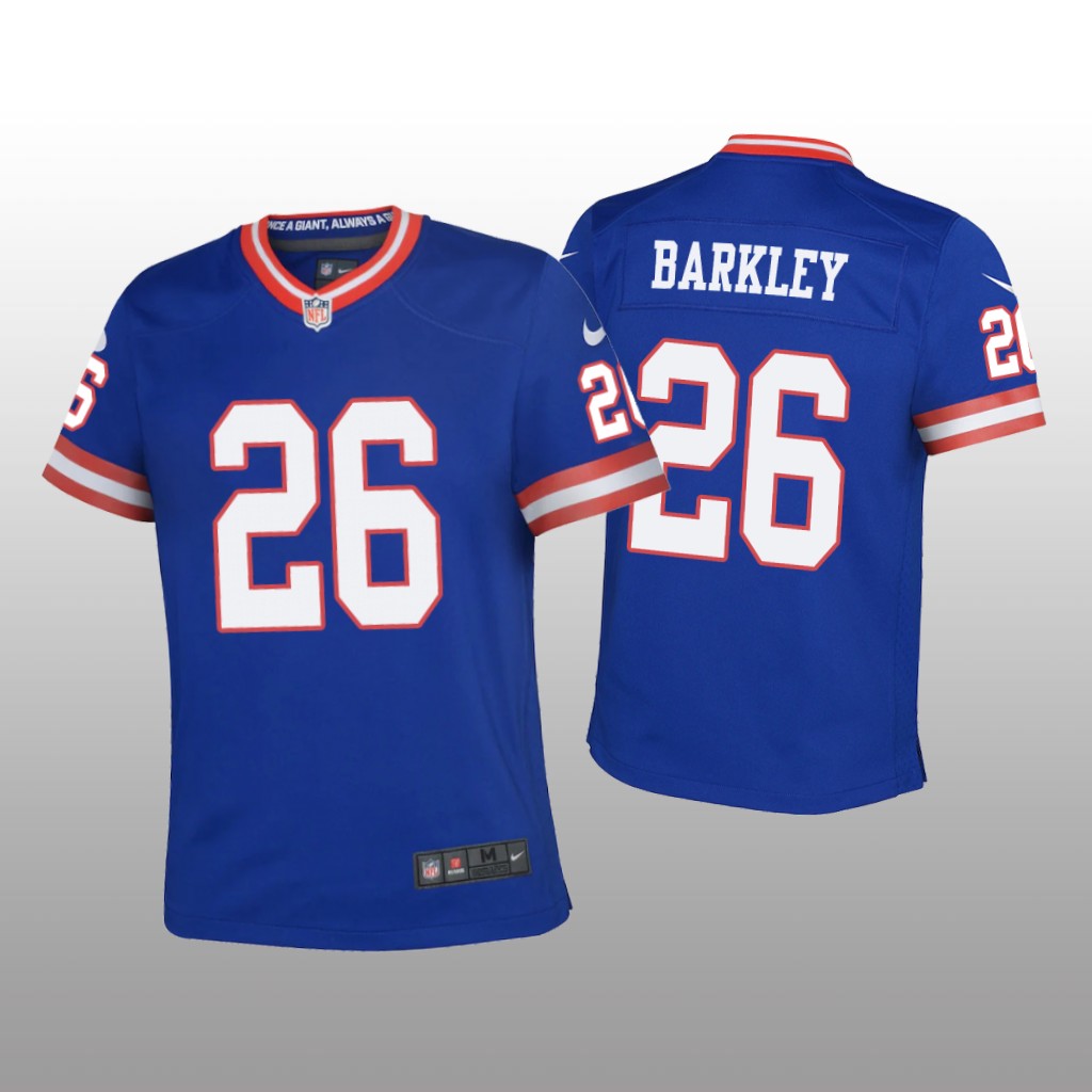 New York Giants Saquon Barkley Royal Jersey Classic Game - Youth