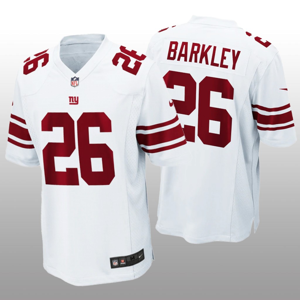 New York Giants Saquon Barkley White Jersey Game - Youth