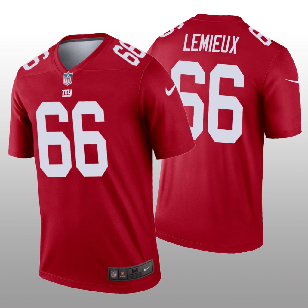 New York Giants Shane Lemieux Red Jersey Inverted Legend - Men's