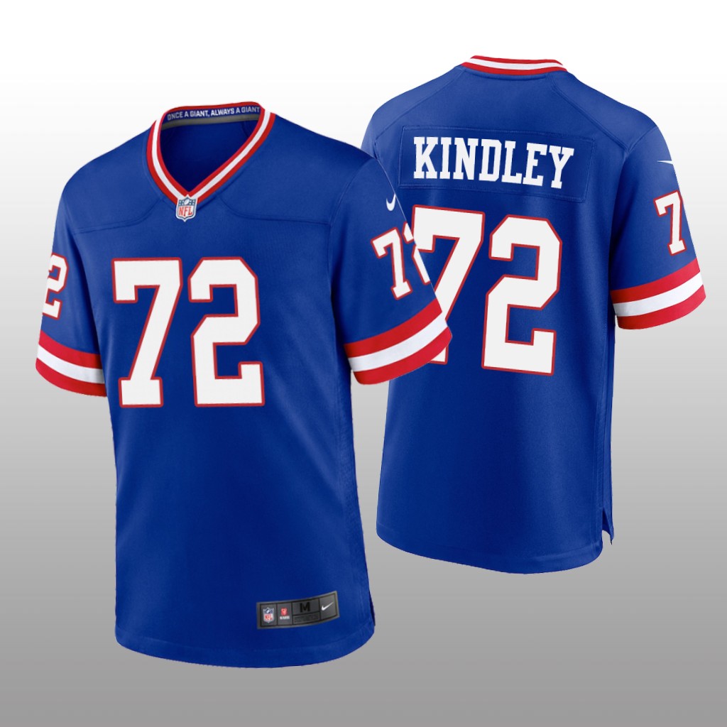 New York Giants Solomon Kindley Royal Jersey Classic Game - Men's