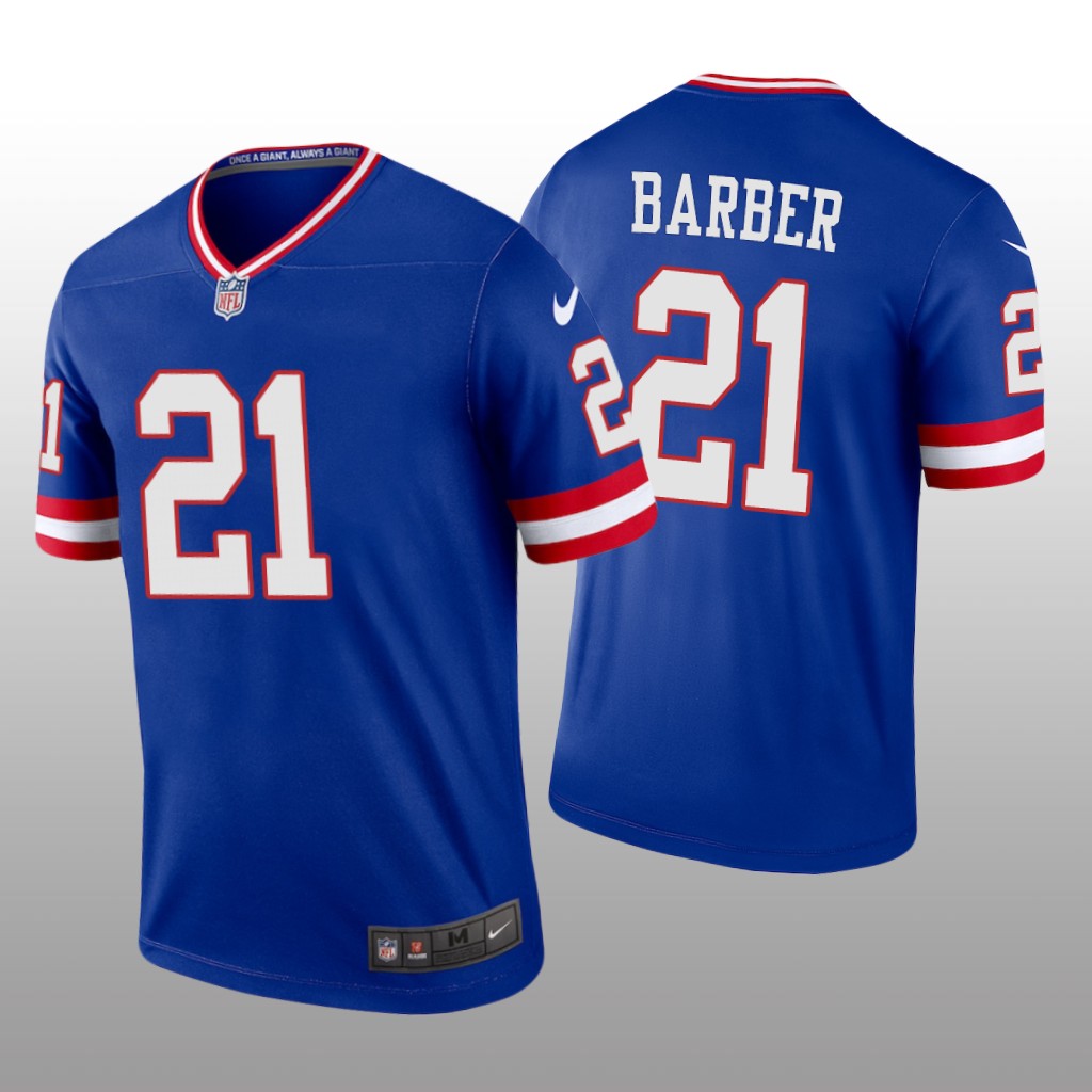 New York Giants Tiki Barber Royal Jersey Classic Legend - Men's