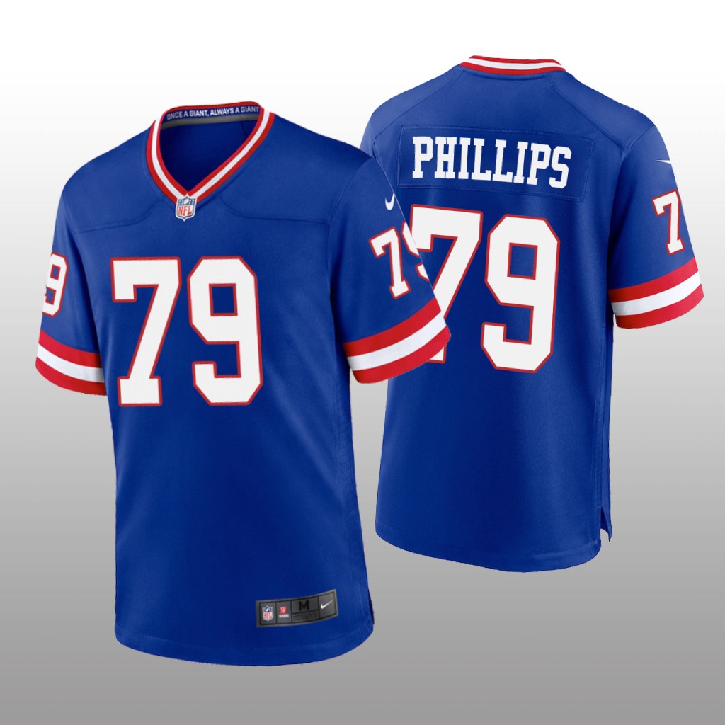 New York Giants Tyre Phillips Royal Jersey Classic Game - Men's