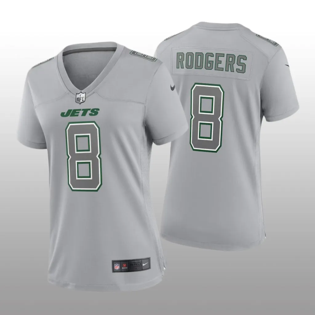 New York Jets Aaron Rodgers Gray Jersey Atmosphere Fashion Game - Women's