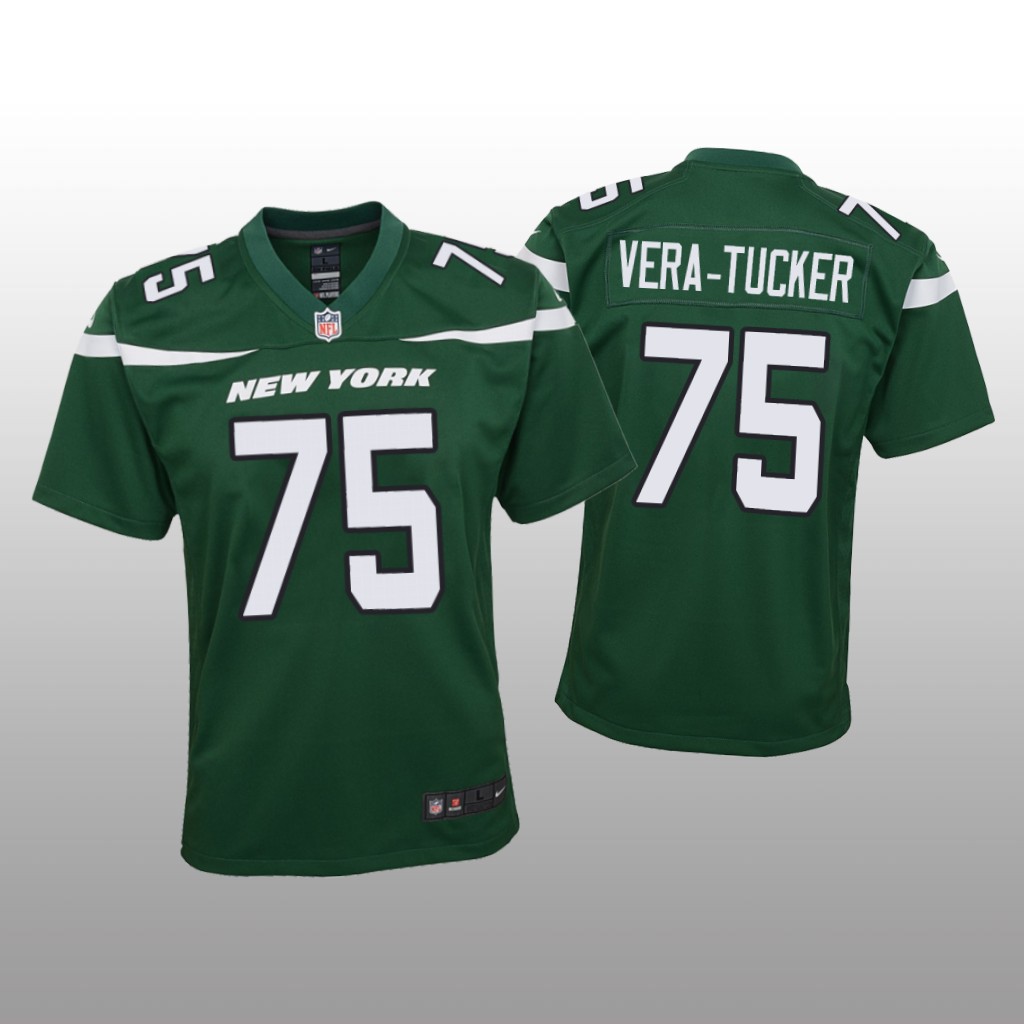 New York Jets Alijah Vera-Tucker Green Jersey Game - Youth
