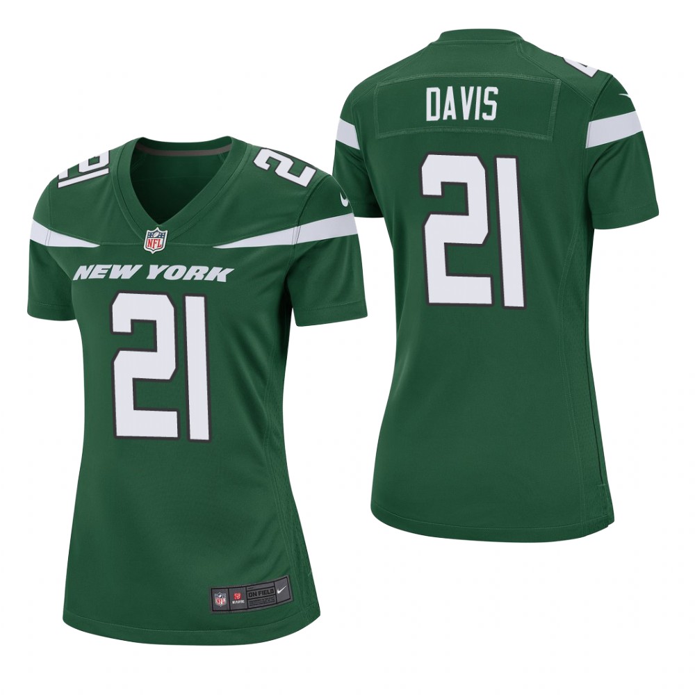 New York Jets Ashtyn Davis Green Jersey Game - Women's