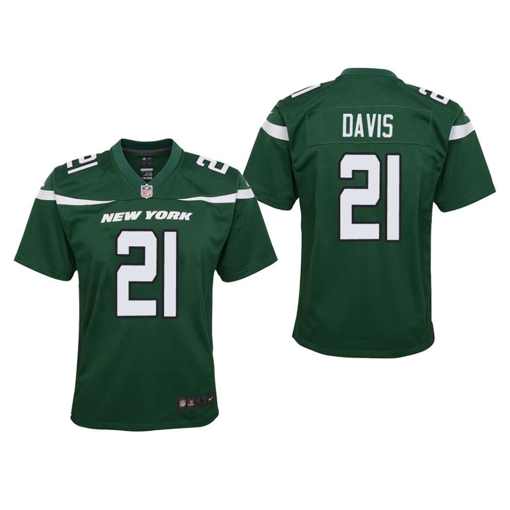 New York Jets Ashtyn Davis Green Jersey Game - Youth