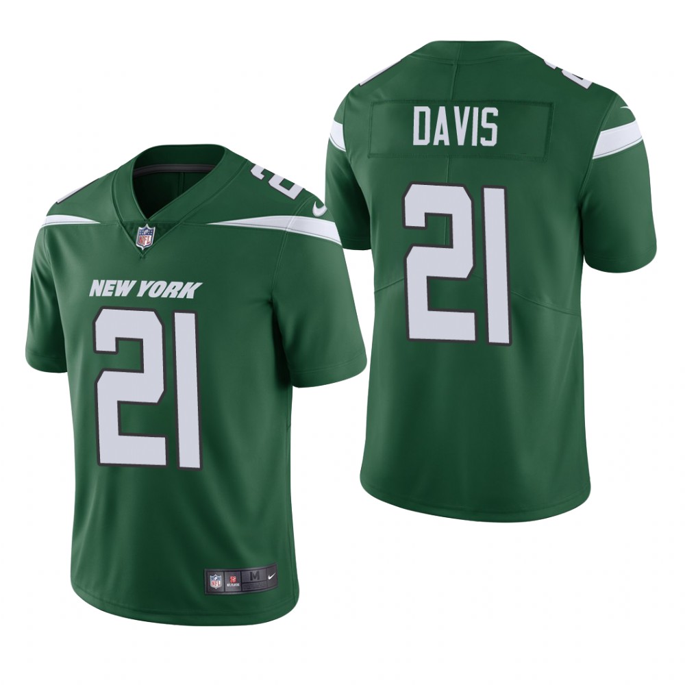 New York Jets Ashtyn Davis Green Jersey Vapor Limited - Men's